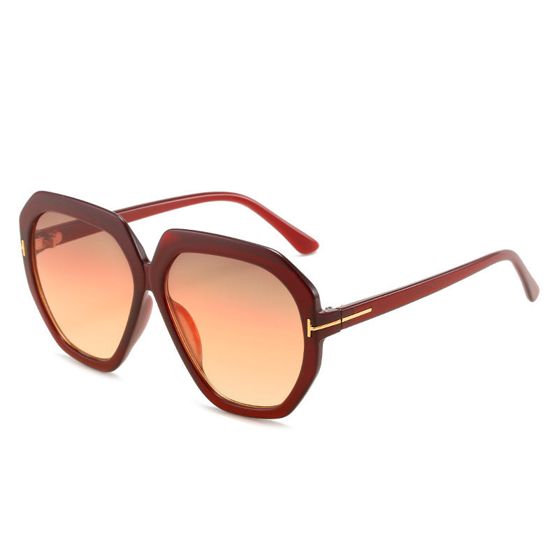 Fashion-Forward Oversized Hexagonal Sunglasses Bowlift