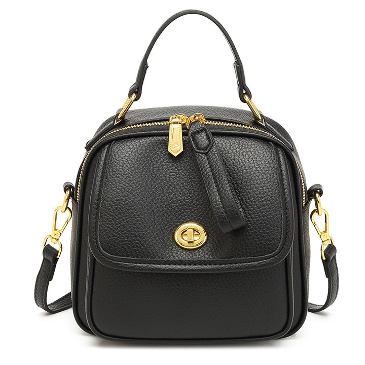 Textured Vegan Leather Crossbody Handbag Bowlift