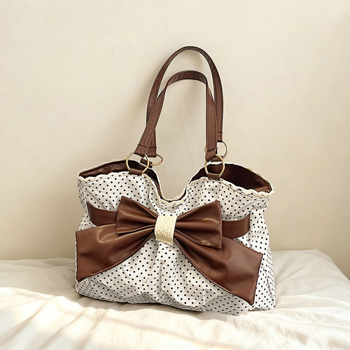 WoBow-Embellished Polka Dot Handbag Bowlift