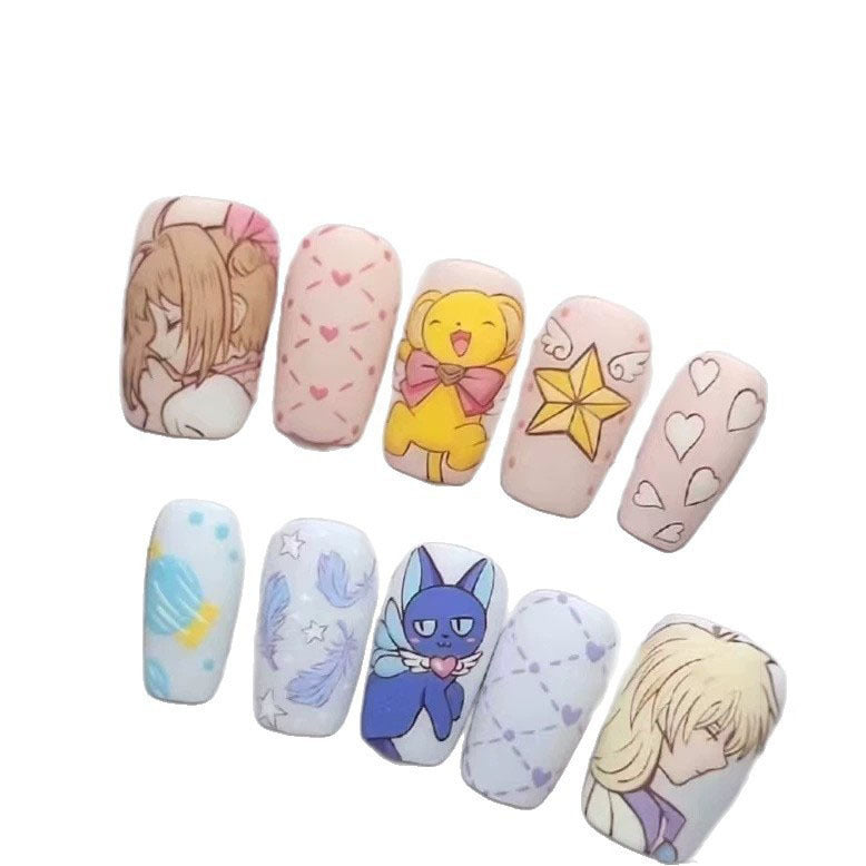 Fun Character-Themed Press-On Nail Art Kit Bowlift