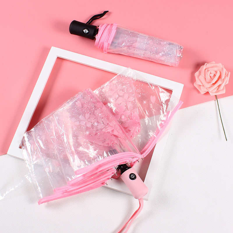 Women's elegant and portable umbrella with floral design Bowlift