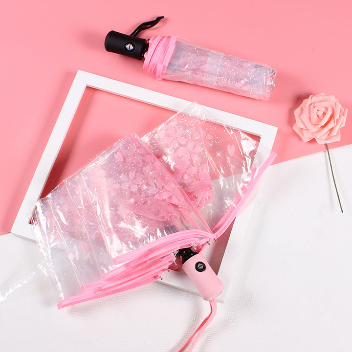 Women's elegant and portable umbrella with floral design Bowlift