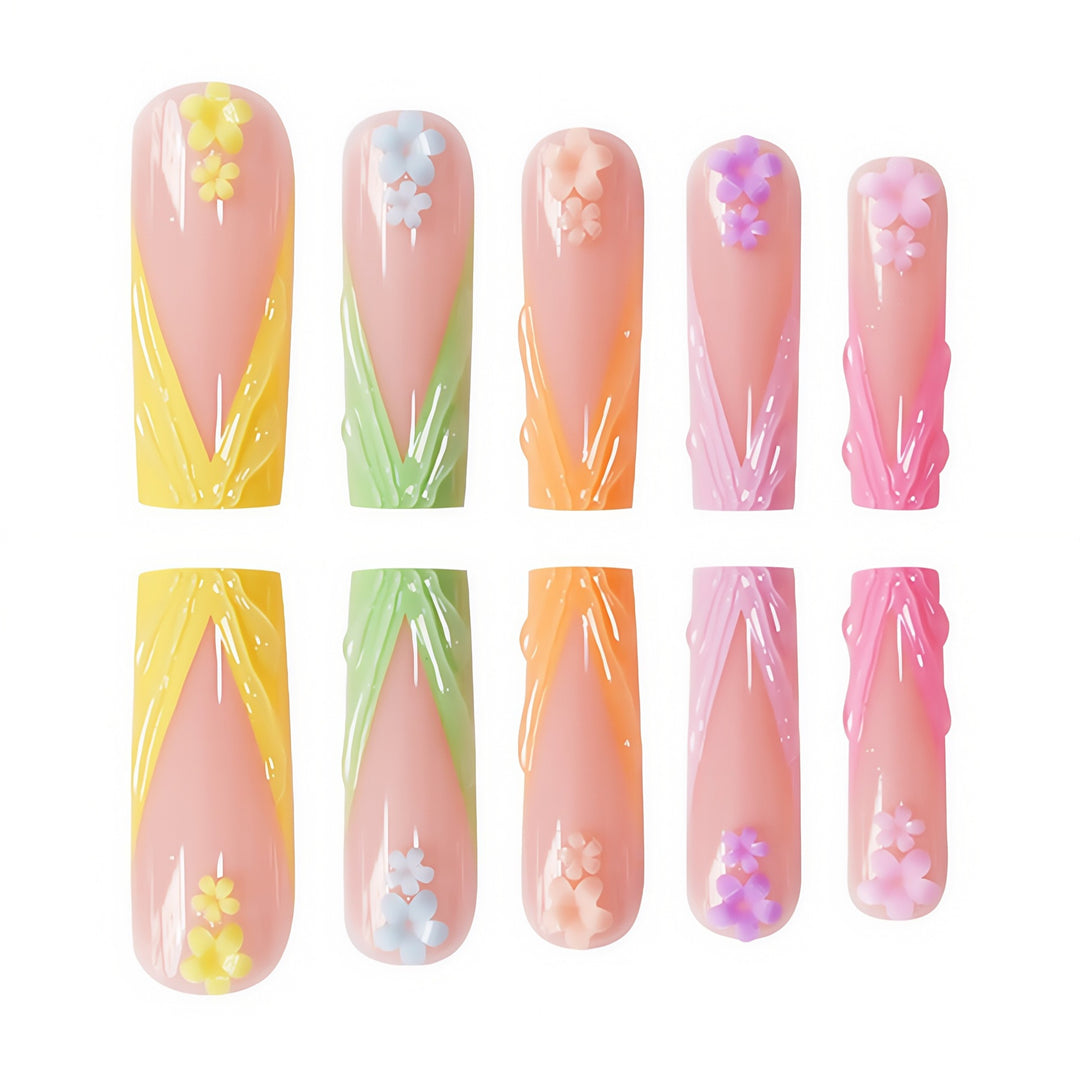 Decorative Floral Nail Enhancements Bowlift