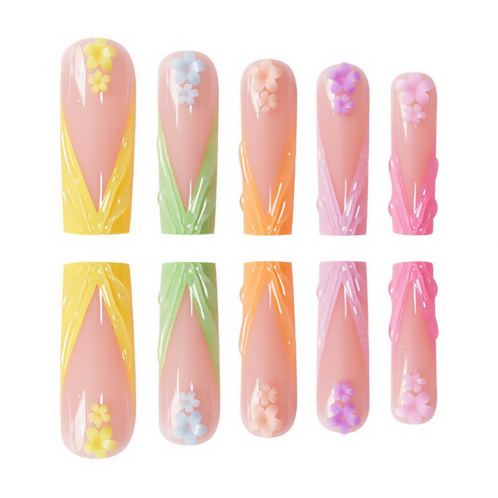 Decorative Floral Nail Enhancements Bowlift
