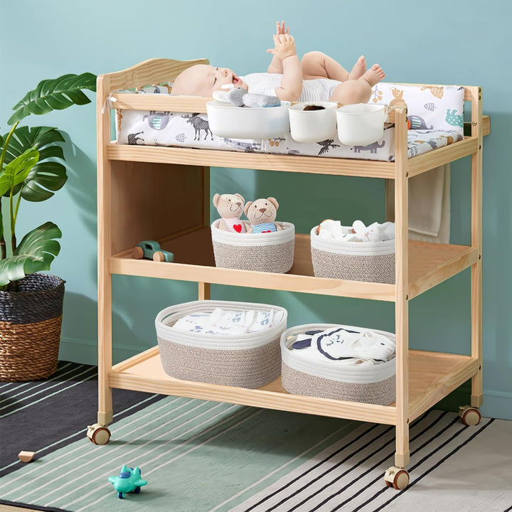 Women's storage basket made of natural cotton material Bowlift