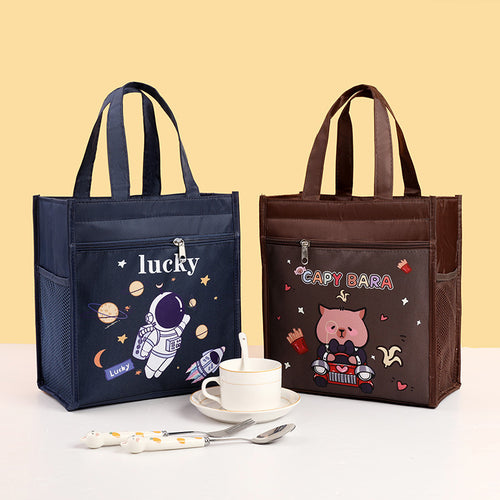 Insulated Bear-Themed Lunch Tote Bowlift