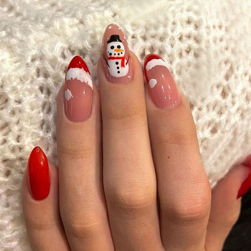 Festive Winter-Themed Press-On Nail Set Bowlift