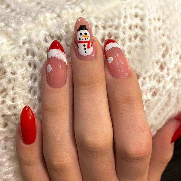 Festive Winter-Themed Press-On Nail Set Bowlift