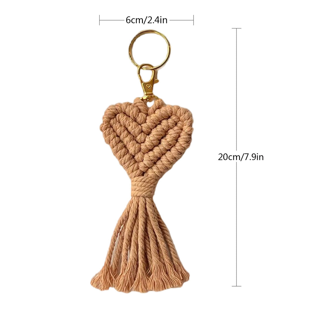 Macrame Heart Keychain Holder Bowlift
