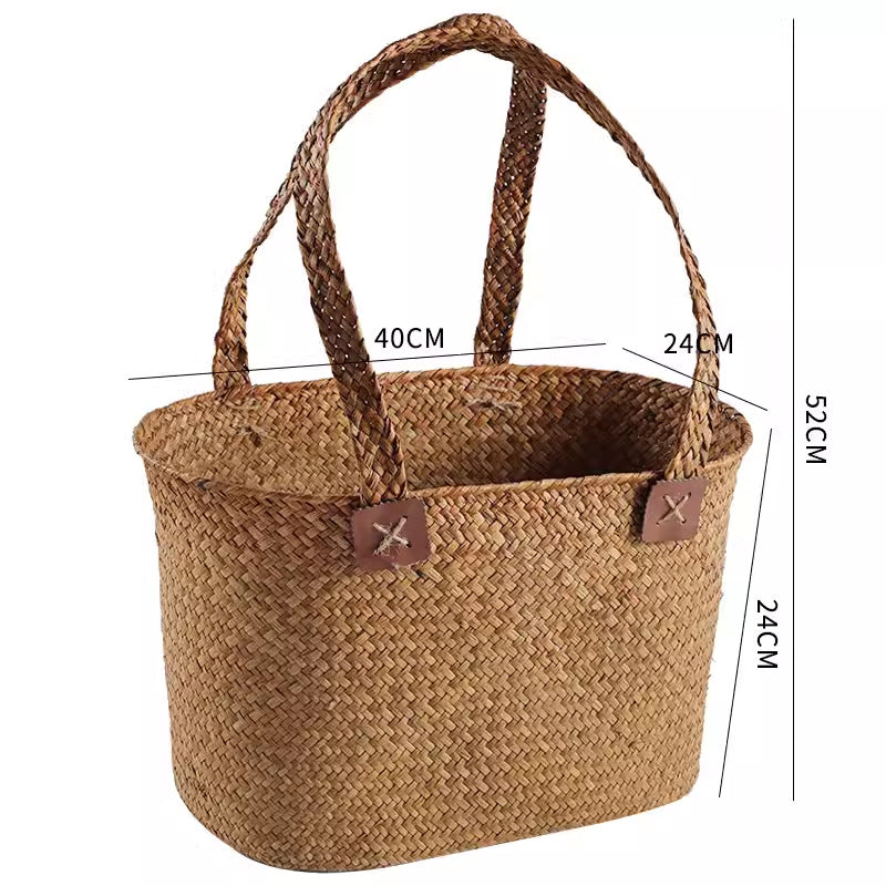 Handcrafted Woven Storage Tote Bowlift