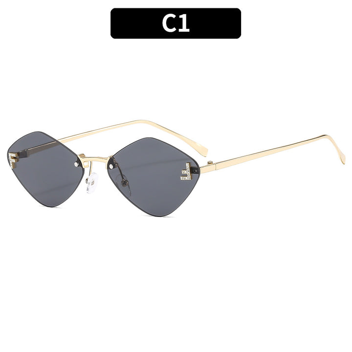 Geometric Metal Frame Sunglasses