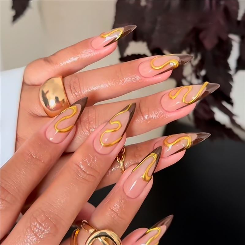 Artistic Acrylic Nail Art Bowlift