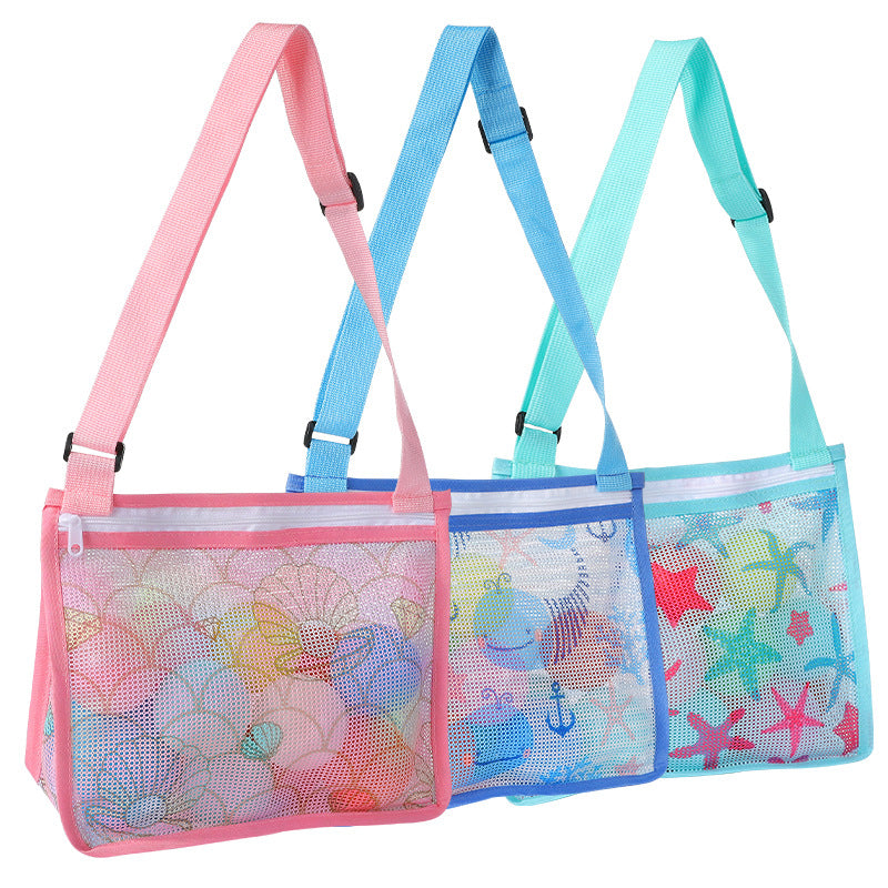 Practical Beach Bag Made of Mesh Material Bowlift