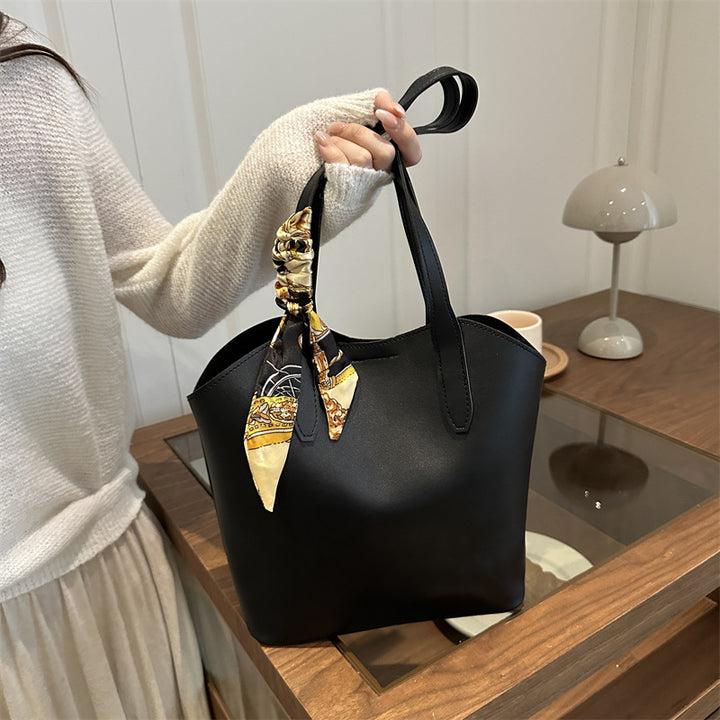 WoChic Designer Tote Bag with Stylish Scarf Bowlift
