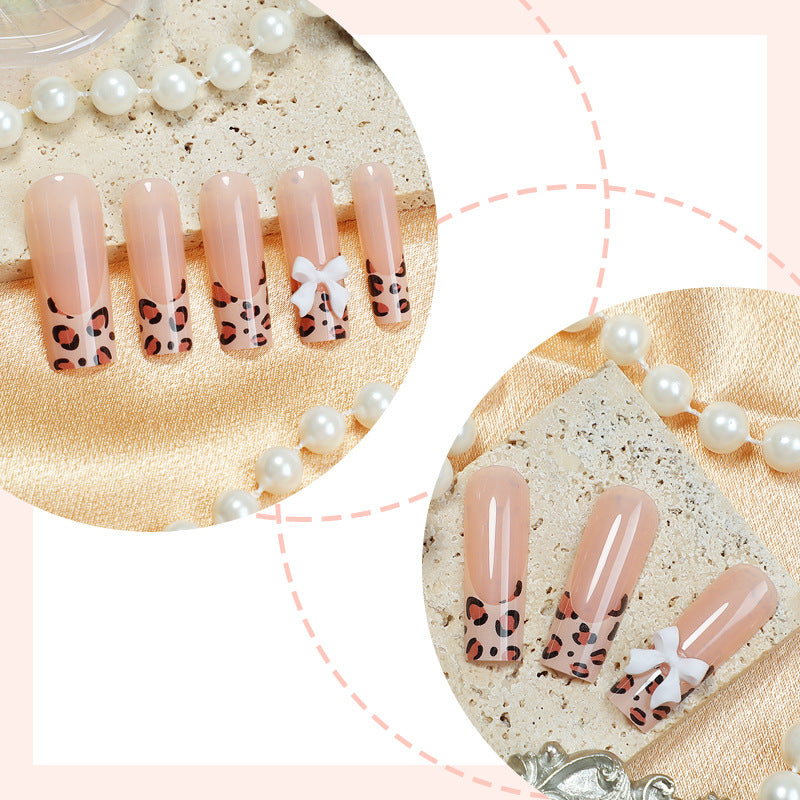 Artistic Leopard Print Press-On Nails Bowlift