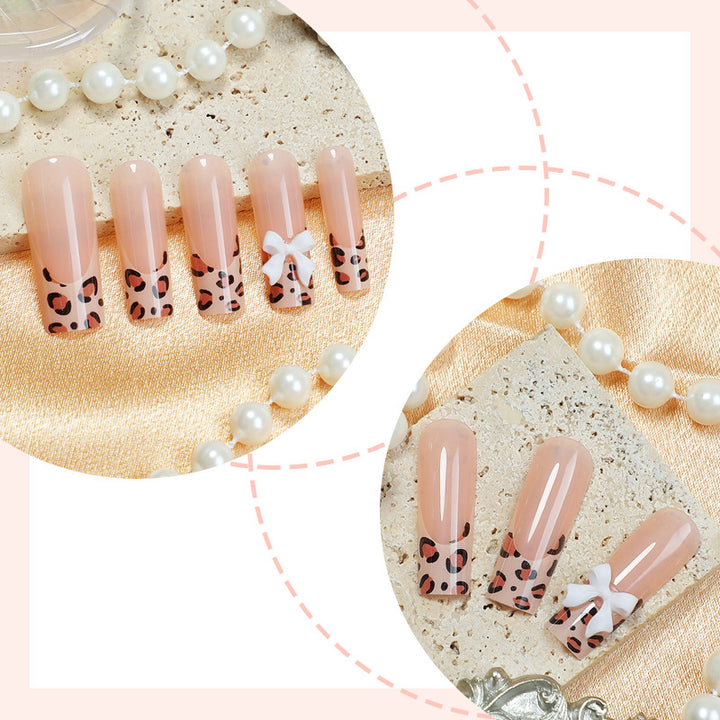 Artistic Leopard Print Press-On Nails Bowlift