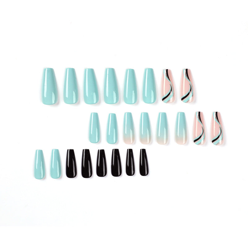 Artistic Gel Nail Extensions in Modern Design Bowlift