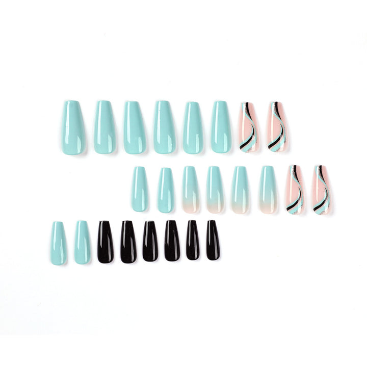 Artistic Gel Nail Extensions in Modern Design Bowlift