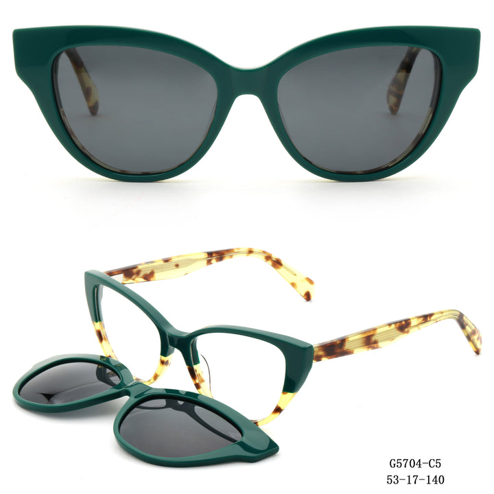Women's Cat-Eye Sunglasses with Removable Lenses Bowlift