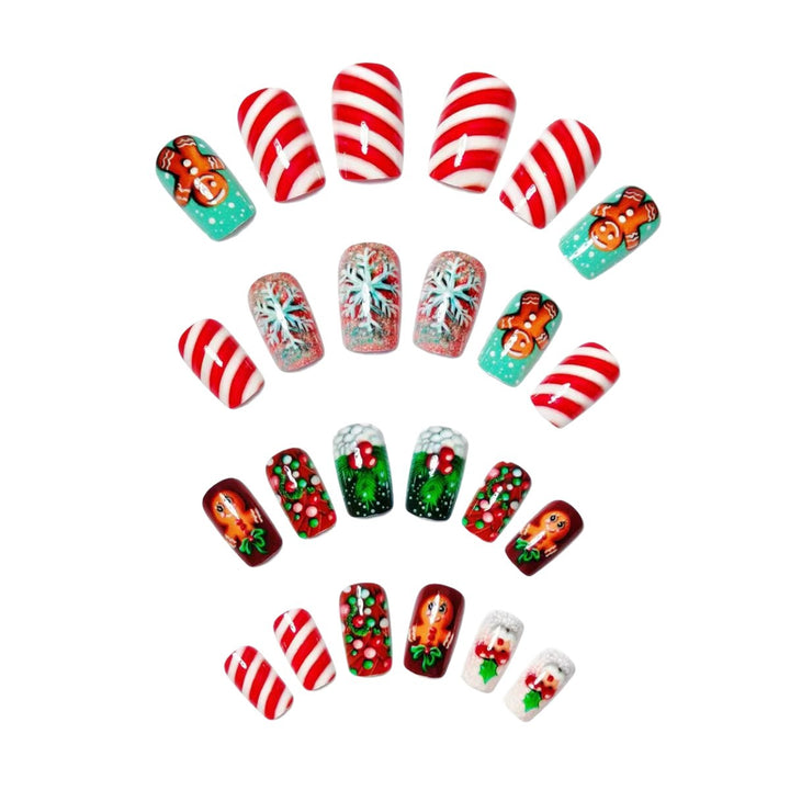 Artificial nails in gingerbread house design Bowlift