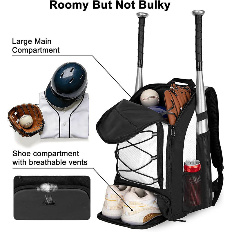 Multi-Compartment Baseball Gear Backpack Bowlift