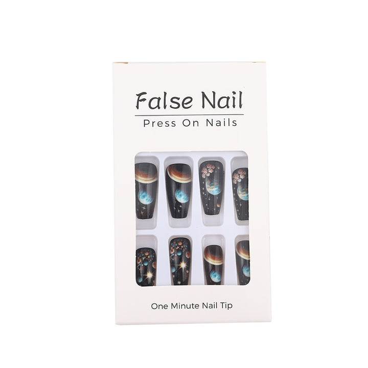 Artificial nails with galactic motifs Bowlift