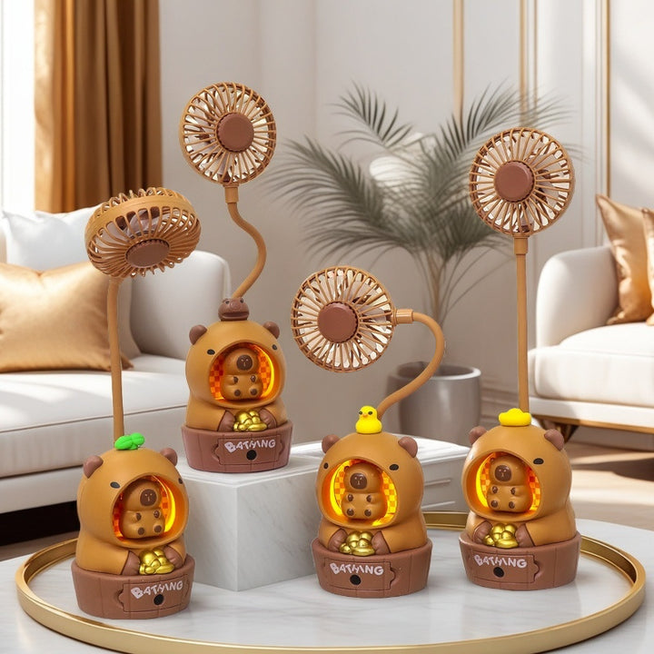 Women's Portable Toy Fan with Animal Design Bowlift