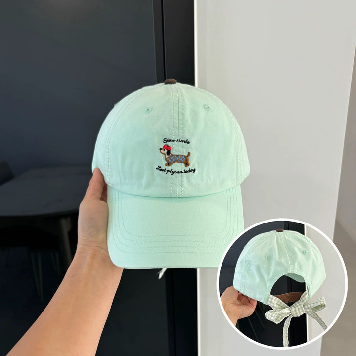 Playful Embroidered Adjustable Cap