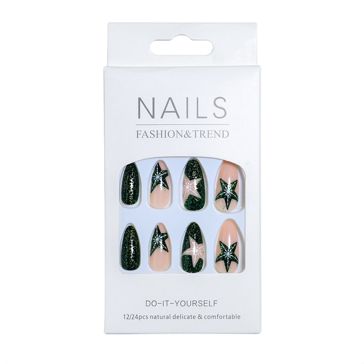 Artistic Glitter Press-On Nail Set Bowlift
