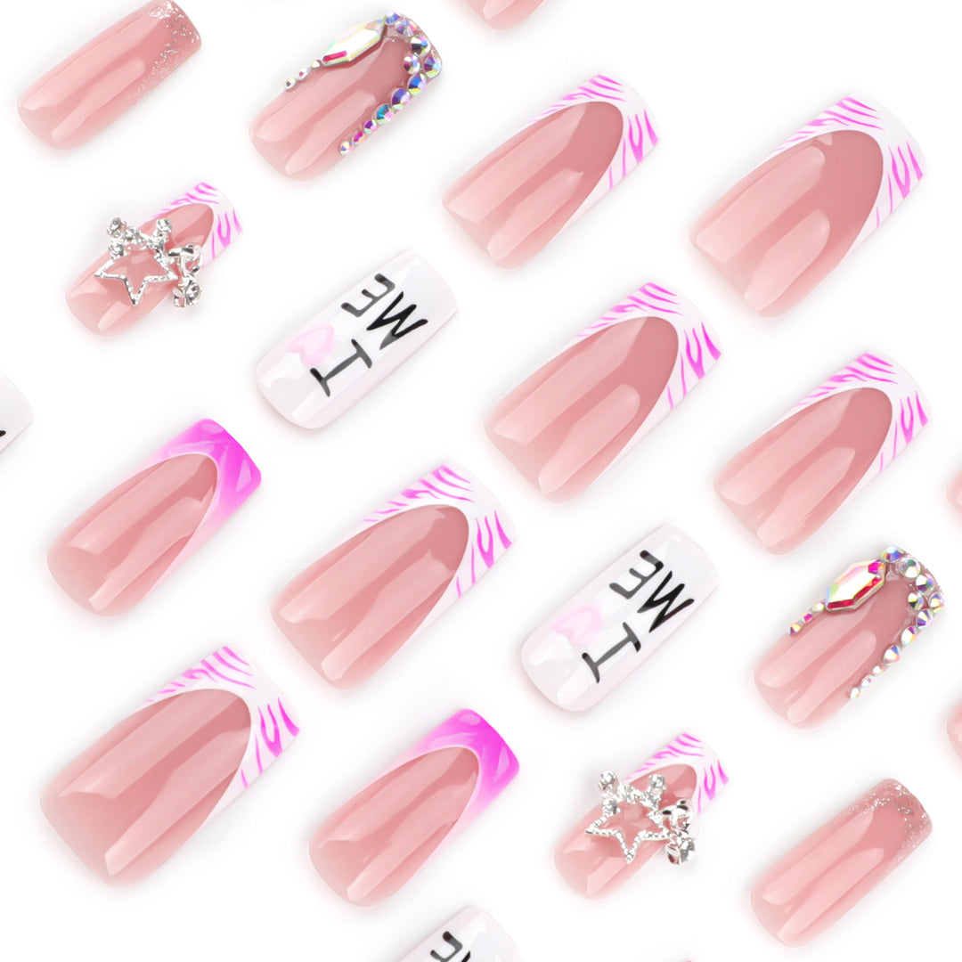 Artful nail art with romantic embellishments and glitter accents Bowlift