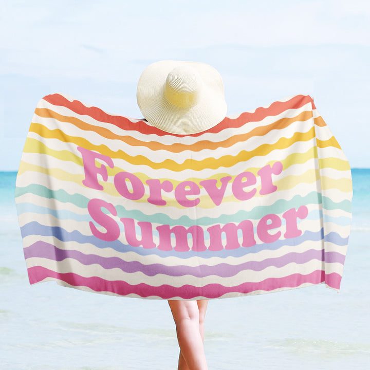 Luxury beach towel with dynamic wave design Bowlift