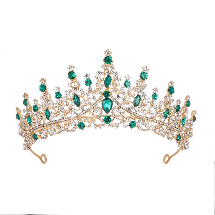 Ladies Rhinestone Tiara with Sparkling Gemstones Bowlift