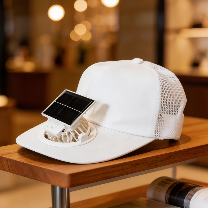 Ladies Cooling Sun Hat with Integrated Fan Bowlift