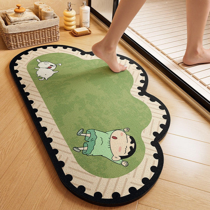 Cartoon-Themed Plush Bath Mat  1789273147