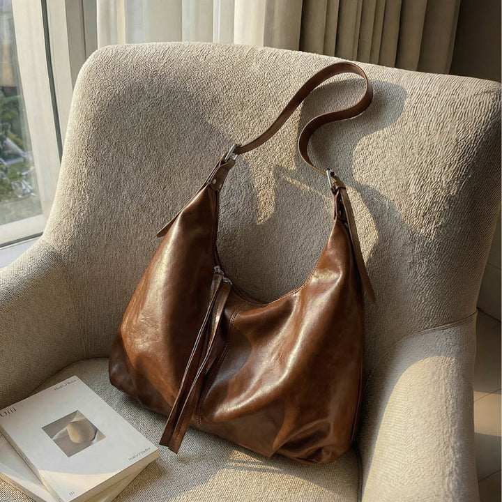 WoLuxurious Soft Leather Shoulder Bag Bowlift