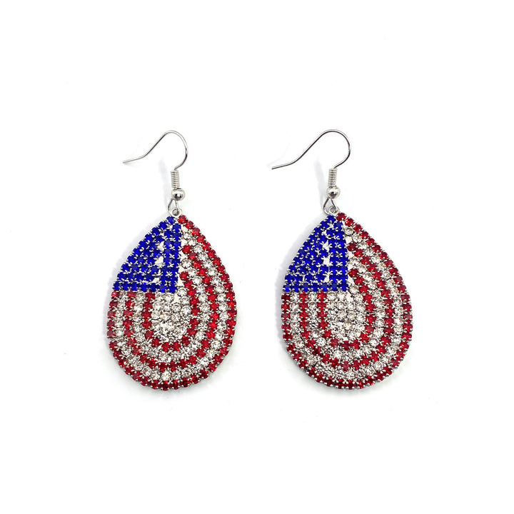 Women nano sparkling statement earrings with long rhinestone tassels Bowlift