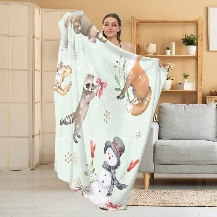 Cozy Halloween-Themed Fleece Blanket