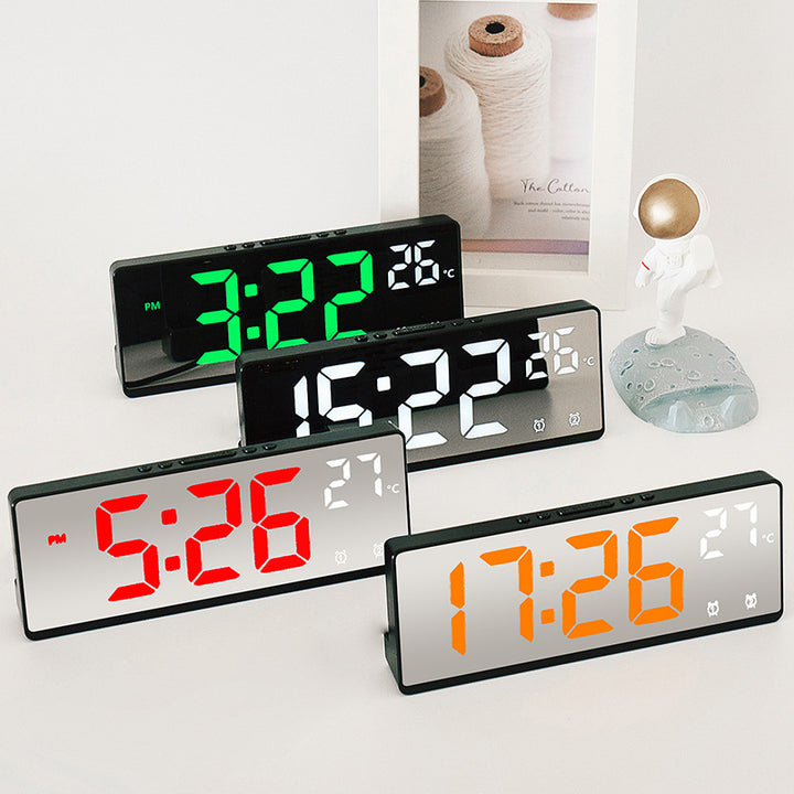 Digital alarm clock with temperature sensor and mirror function Bowlift
