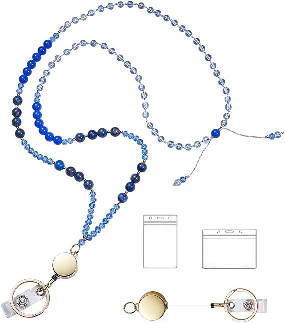 Beaded Eyewear Lanyard with Retractable Clip Bowlift