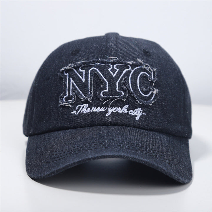 Women's Distressed Denim Baseball Cap Bowlift 1784084140