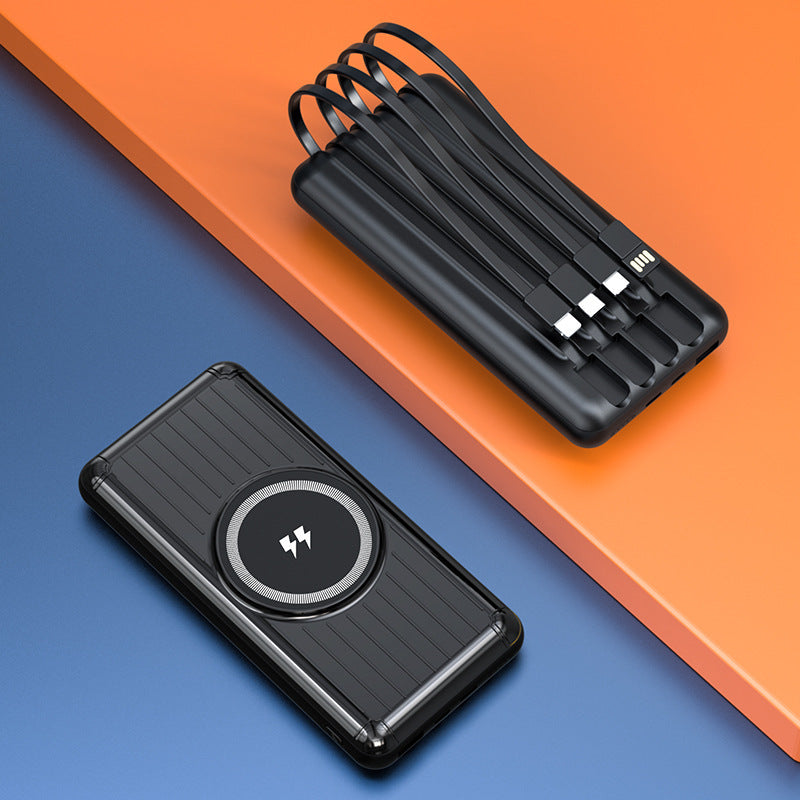 Compact power bank with integrated charging cable and fast USB-C connection Bowlift