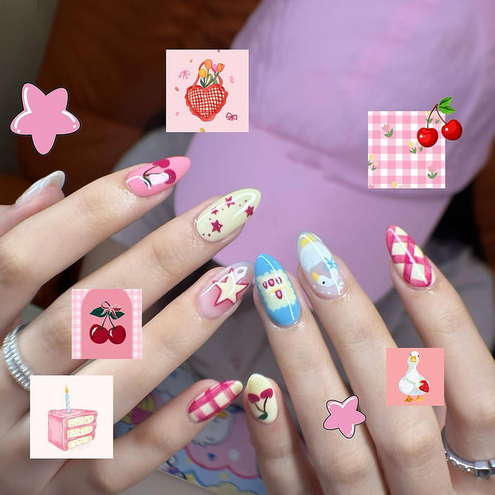 Artificial nails with playful and colorful designs Bowlift