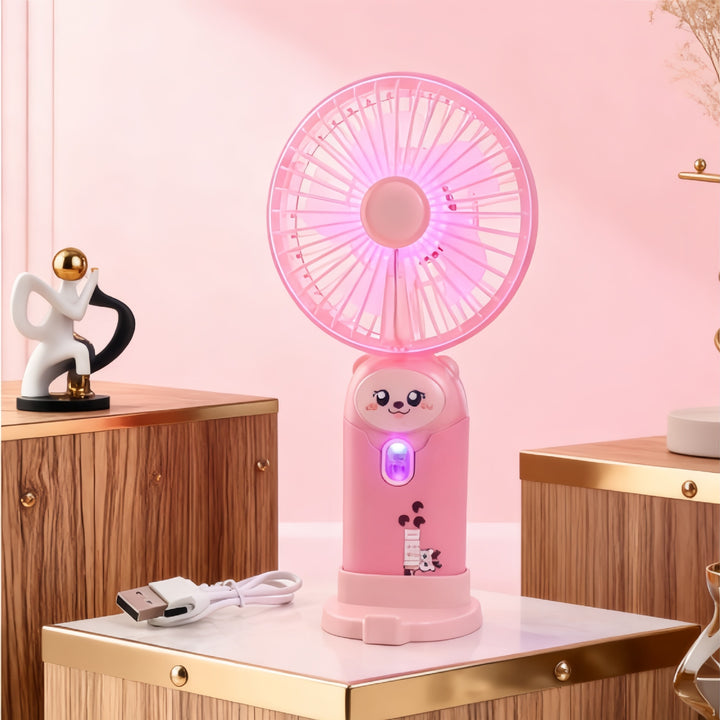 Women Portable Hand Fan with Playful Animal Design Bowlift