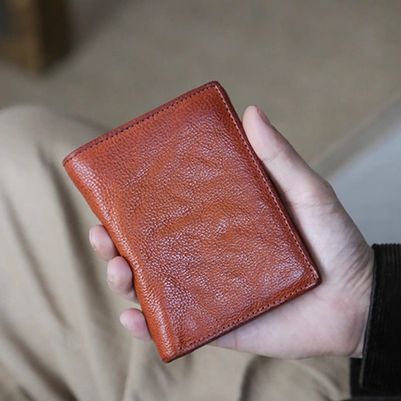 Premium Textured Leather Card Holder Bowlift