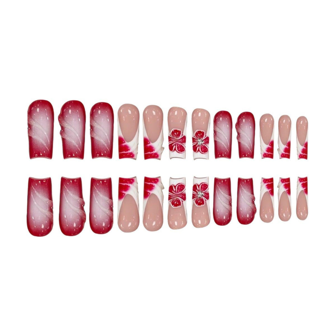Floral Accent Nail Art Extensions Bowlift