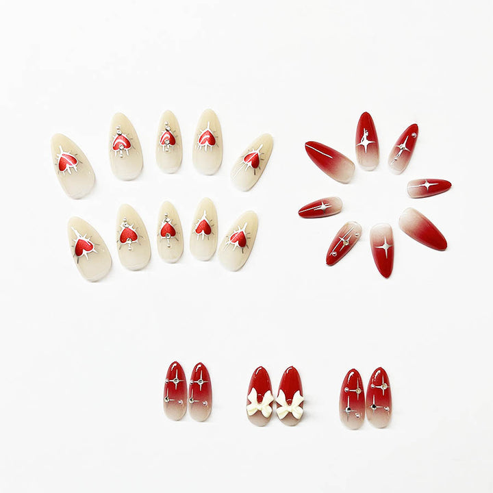 Artistic Heart-Themed Nail Art Extensions Bowlift