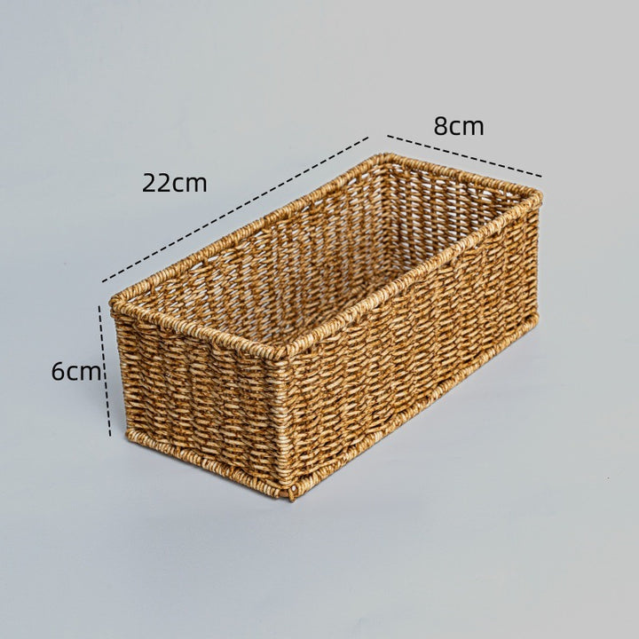 Rectangular Woven Storage Basket Bowlift