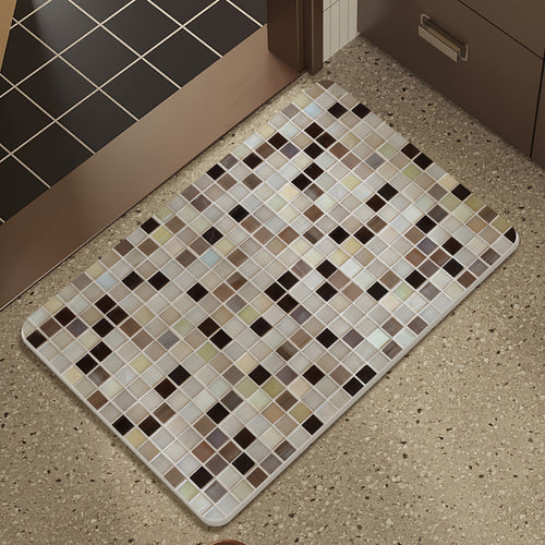 Mosaic Design Bath Mat Bowlift