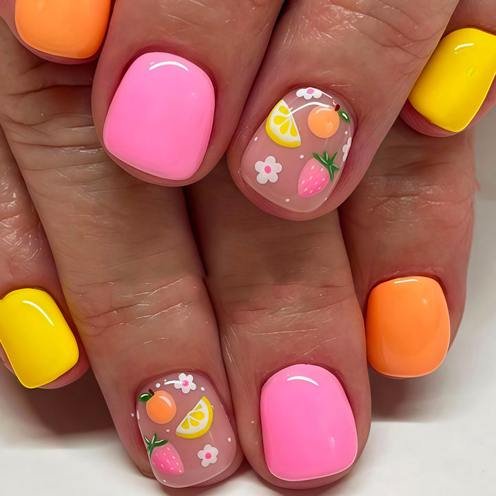 Fruit-Inspired Press-On Nail Art Set Bowlift