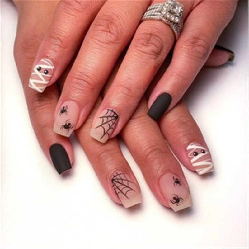 Artistic Press-On Nail Set with Premium Embellishments Bowlift